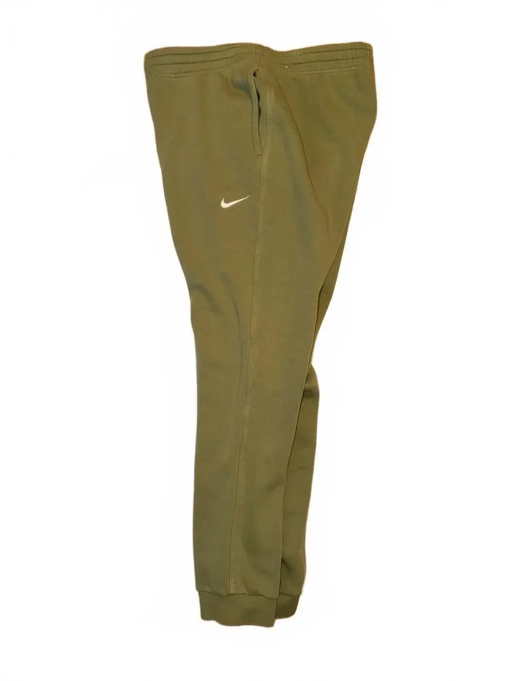 Nike Olive Green Joggers Sweatpants Swoosh Logo Cuffed Size M